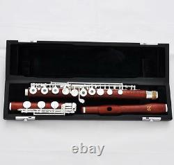 Professional European Headjoint C# Trill Flute Rose Wooden B-Foot With Case New
