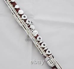 Professional European Headjoint C# Trill Flute Rose Wooden B-Foot With Case New