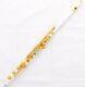Professional Flute Bands Open Holes Silver. Gold Plated. B Foot. Italian Pads