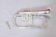 Professional Flugelhorn 3 Valves Silver Plated With Hard Case & Mouthpiece