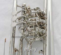 Professional JINBAO Rotary Valves Trumpet Silver Nickel Plated B-Flat Horn New
