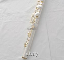 Professional New Silver Bass Flute C Key Off Set G key Italian Pad With Case