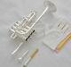 Professional New Silver Piccolo Trumpet 4 Piston Horn Bb/a 2 Leadpipe Mouthpiece