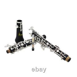 Professional Oboe C Key Cupronickel Plated Silver Woodwind Musical Instrument H1