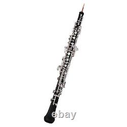 Professional Oboe C Key Semi-automatic Style Silver-plated Keys Instrument A5H6