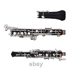 Professional Oboe C Key Semi-automatic Style Silver-plated Keys Instrument L0V4