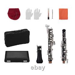 Professional Oboe C Key Semi-automatic Style Silver-plated Keys Wind Instrument
