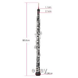 Professional Oboe Semi-automatic Style C Key Silver Plated Keys Woodwind J3O7