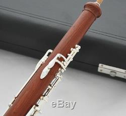 Professional Rose Wooden Body Oboe Silver Plated C Key With Case