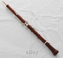 Professional Rosewood Semiautomatic Oboe Silver Plated C key With Wood Case