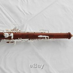 Professional Rosewood Semiautomatic Oboe Silver Plated C key With Wood Case