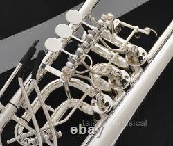 Professional Rotary C Trumpet Horn Silver Plated Upper Soprano Key Tuning elbow