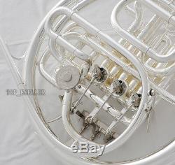 Professional Silver 103 Model Double French Horn F/Bb Key Detachable Bell +Case