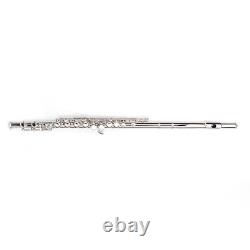 Professional Silver C Flute Closed Hole Concert Band Nickel Plated