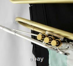 Professional Silver Eb D Trumpet 2 Exchange Bell New
