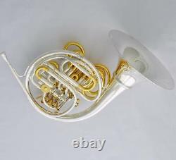 Professional Silver Gold Plated Double French Horn 103 Model Detachable Bell NEW