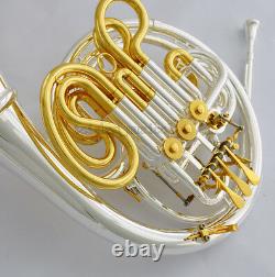 Professional Silver Gold Plated Double French Horn F/Bb Detached Bell New