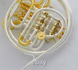 Professional Silver Gold Plated Double French Horn F/Bb Detached Bell New
