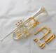 Professional Silver Gold Plated Eb/d Trumpet Horn Monel Valves With Case Mouth