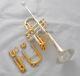Professional Silver/gold Plated Eb/d Trumpet Horn Monel Valve With Case