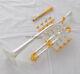 Professional Silver Gold Plated Piccolo Trumpet Monel Valve Bb/a Keys New Case