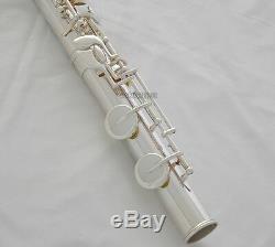Professional Silver Plated Alto Flute G Key Straight Curved Headjoin Italian pad