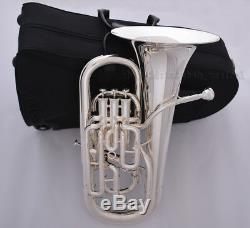 Professional Silver Plated Compensating System Euphonium With Trigger & Pro Case