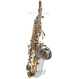 Professional Silver Plated Curved Soprano Saxophone God Kes Expert Sax with Case