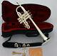 Professional Silver Plated Eb/d Trumpet Horn Monel Valve With 2 Mouthpiece Case