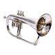 Professional Silver Plated Flugelhorn Horn Valves New Case + M/p Scx758