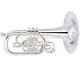 Professional Silver Plated Marching Mellophone Horn F Key 10.6'' Bell With Case