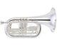 Professional Silver Plated Marching Baritone Horn Bb Key 10'' Bell With Case