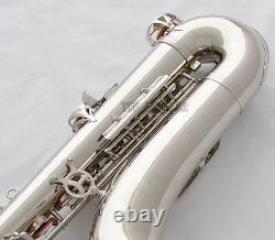 Professional TaiShan Silver Nickel Tenor Saxophone Bb Sax Abalone Shell High F#