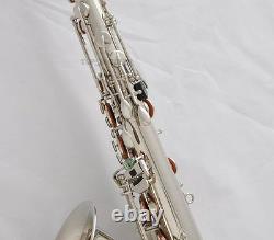 Professional TaiShan Silver Nickel Tenor Saxophone Bb Sax Abalone Shell High F#