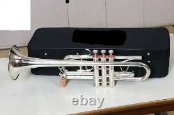 Professional Trumpet C Silver Plated Expert's Choice with Hard Case & Mouthpiece