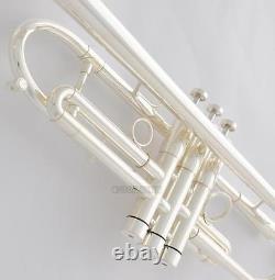 Professional WEIBSTER Heavy Silver Trumpet Horn Monel Valve With 2 Mouthpiece