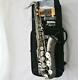 Professional Weibster New Bb Tenor Saxophone Black Nickel Silver Engraving Sax