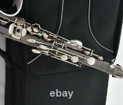 Professional WEIBSTER new Bb Tenor Saxophone Black Nickel Silver Engraving Sax