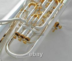 Professional quality Silver Plated Compensating Euphonium Trigger Key With Case