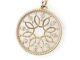Professionally Designed 2ct Circle Pendant 14k Yellow Gold Plated Silver Chain