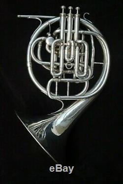 RARE EXCEPTIONAL COUESNON MONOPOLE CONSERVATOIRE FULL DOUBLE FRENCH HORN 1950's