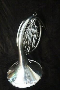 RARE EXCEPTIONAL COUESNON MONOPOLE CONSERVATOIRE FULL DOUBLE FRENCH HORN 1950's