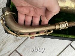 Rare Vintage Gold Played C-melody Conn Saxophone Rolled Tone Holes Mouthpiece
