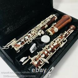 Rosewood body oboe concert semiautomatic C key Silver plated keys rose wooden