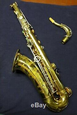 SELMER SUPER ACTION 80 TENOR SAX silver plated keys engraved