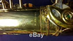 SELMER SUPER ACTION 80 TENOR SAX silver plated keys engraved