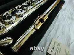 Sankyo CF301 Sterling Silver Pro Flute with solid gold lip plate and riser