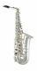 Selmer Sas711s Silver Plated Pro Alto Saxophone Brand New Model