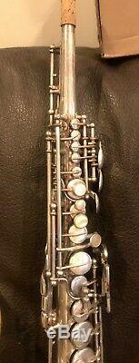 Selmer Super Balanced Original Silver Plate Bb Soprano Saxophone 51xxx New Pads