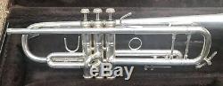 Silver Bach Stradivarius Model 37 ML Professional Trumpet withCase & Mouthpiece